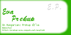 eva prekup business card